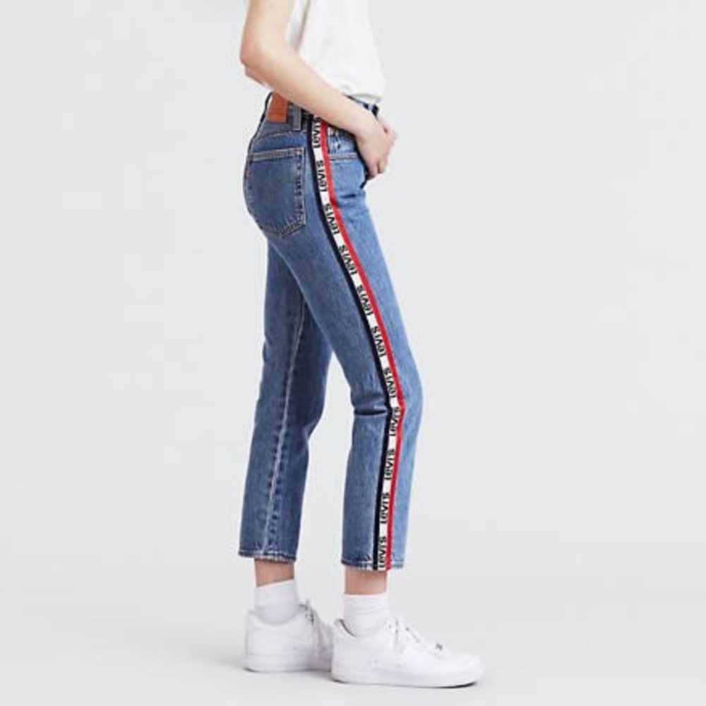 Levi's Logo 501 Original Cropped Jeans Sz 31